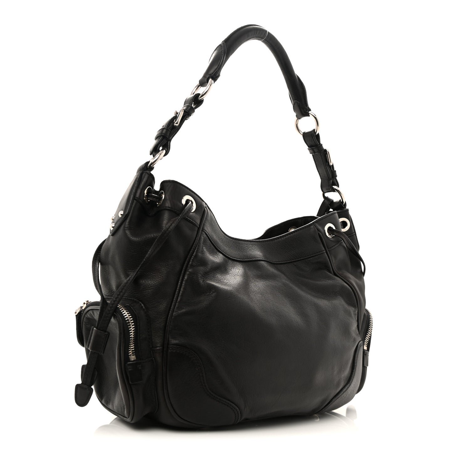 Nappa Shopping Satchel Black