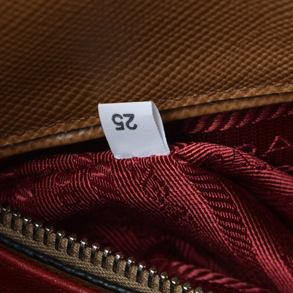 Prada Saffiano Cuir Twin Tote Caramel 10 of 11