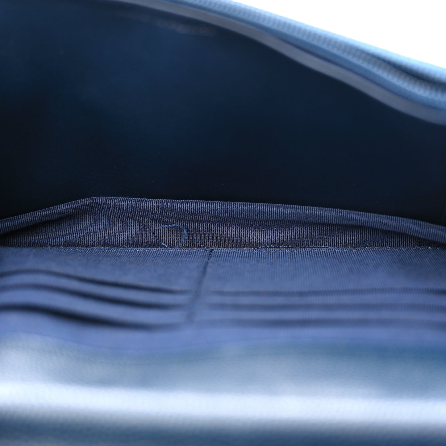 Caviar Quilted Wallet on Chain WOC Navy