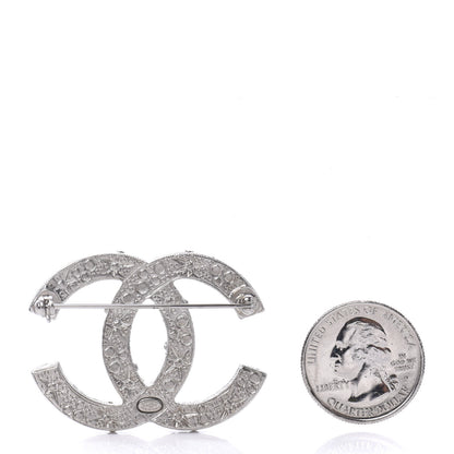 Chanel Crystal Large CC Brooch Silver 2 of 4