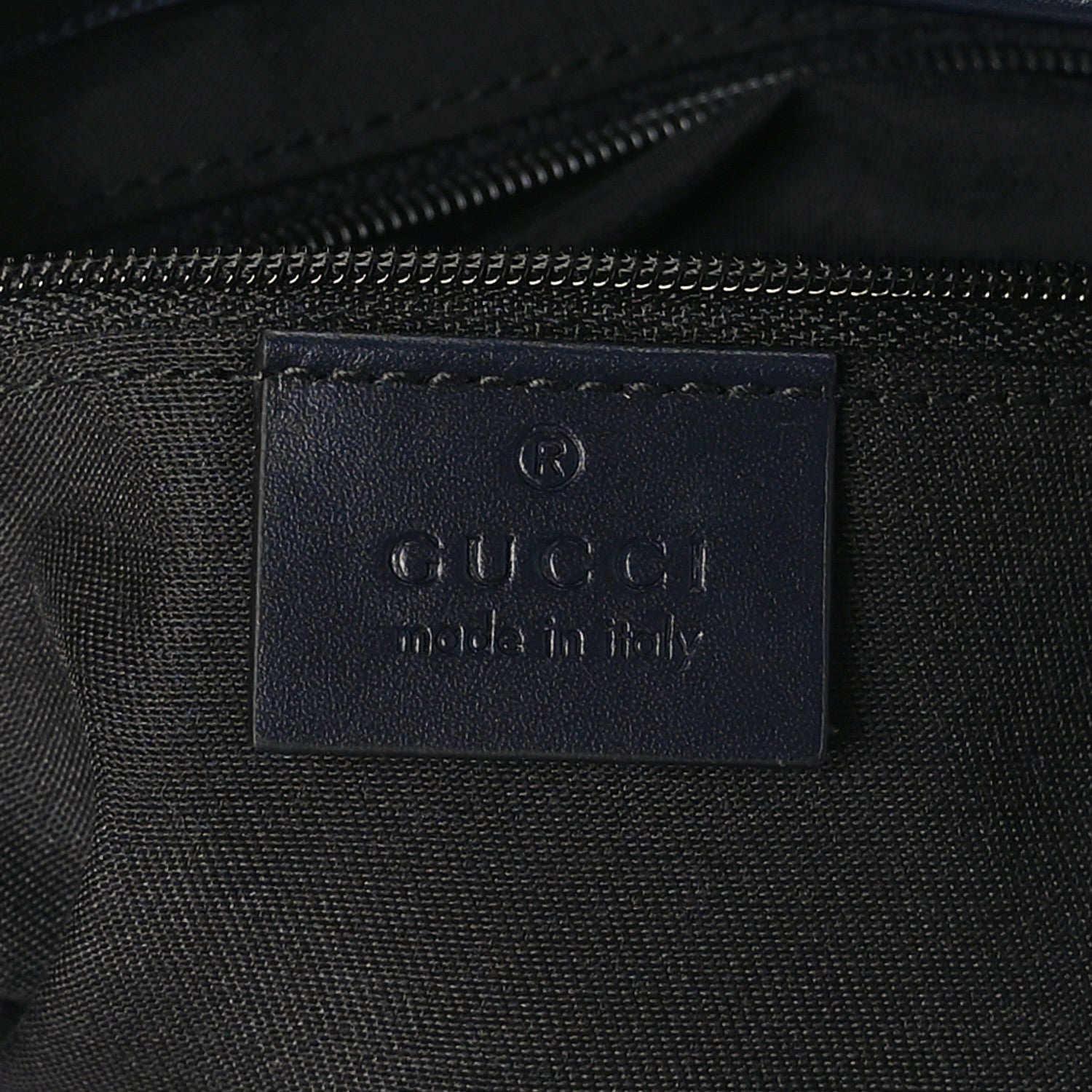 Gucci GG Supreme Monogram Web Flat Messenger Bag Navy 6 of 9