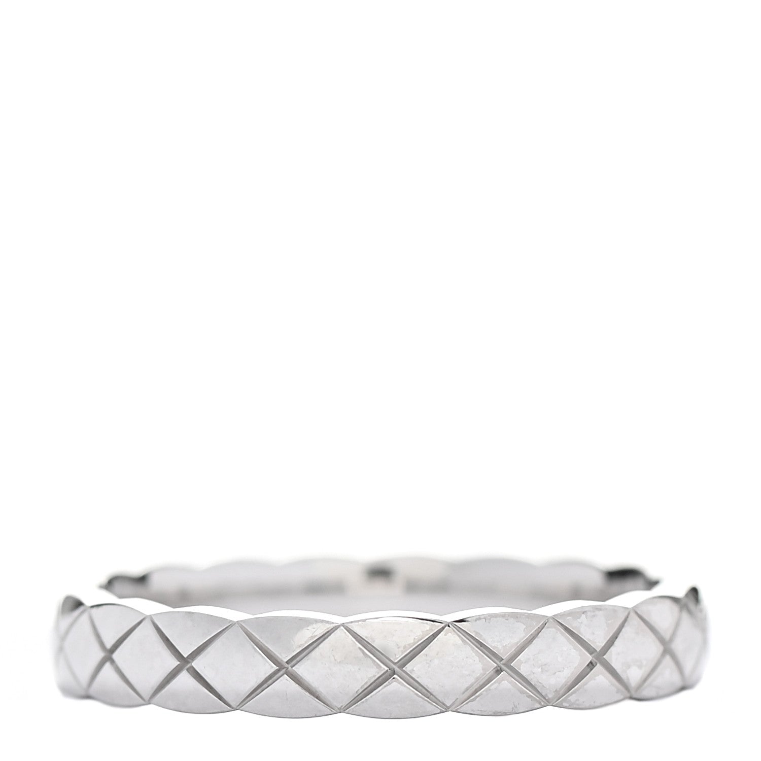 Chanel 18K White Gold Mini Coco Crush Ring 54 6.75 3 of 6