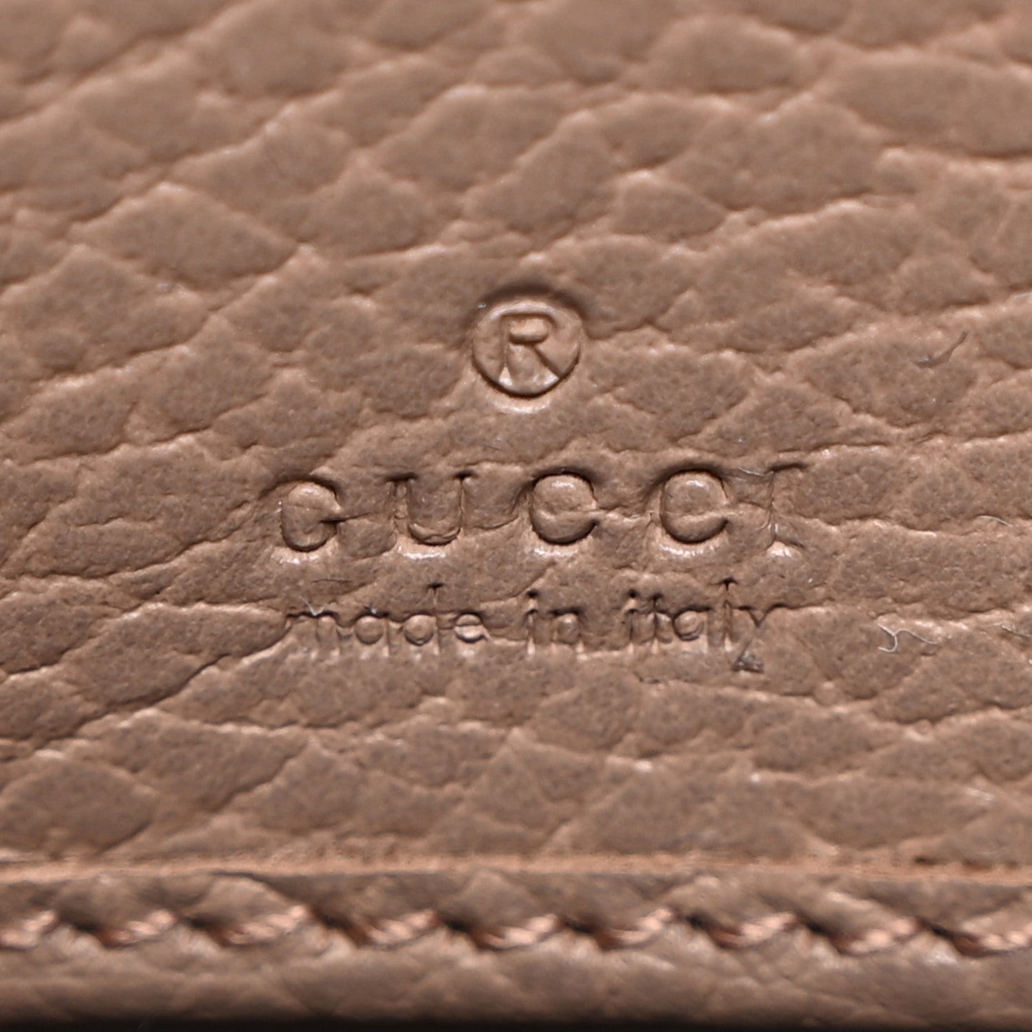 Dollar Calfskin GG Supreme Monogram GG Marmont Zip Around Wallet Porcelain Rose Beige Ebony