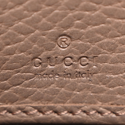 Gucci Dollar Calfskin GG Supreme Monogram GG Marmont Zip Around Wallet Porcelain Rose Beige Ebony 6 of 7