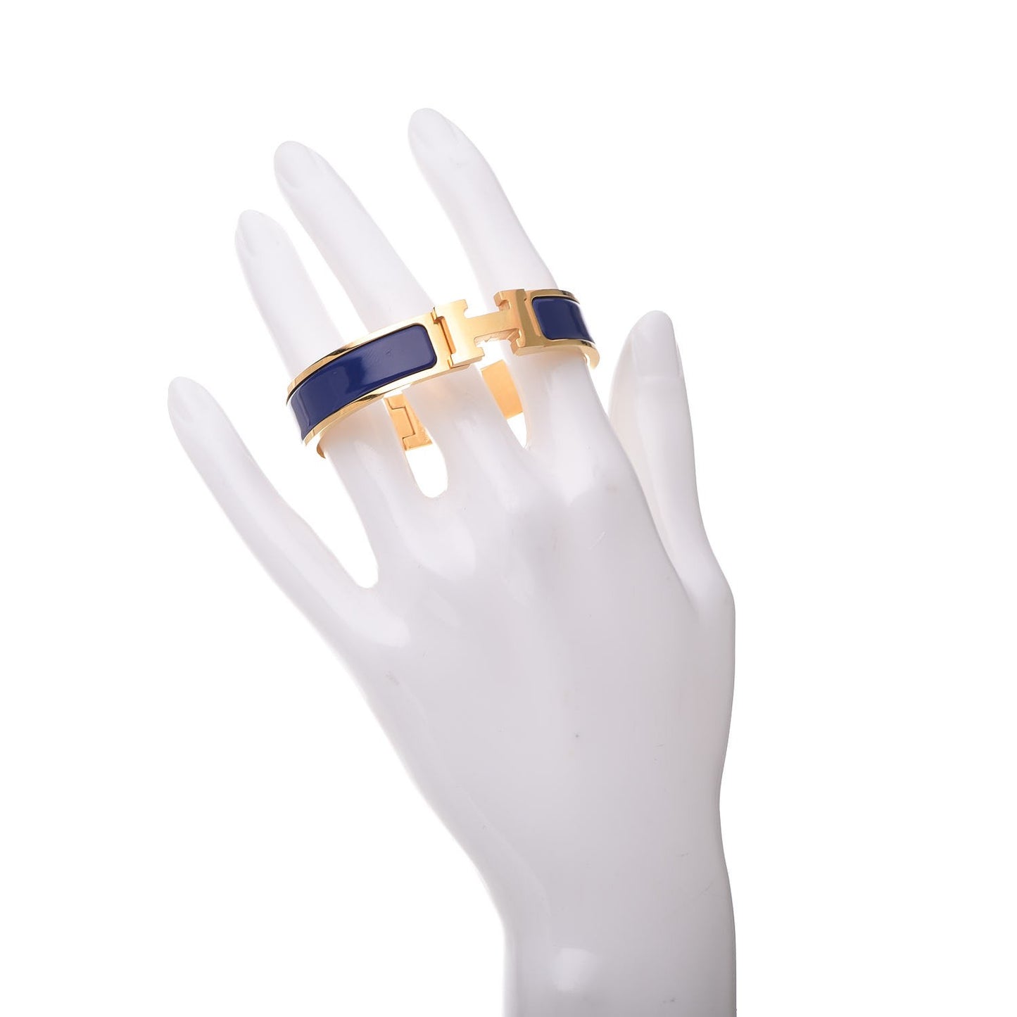 Narrow Enamel Clic Clac H Bracelet PM Bleu Royal