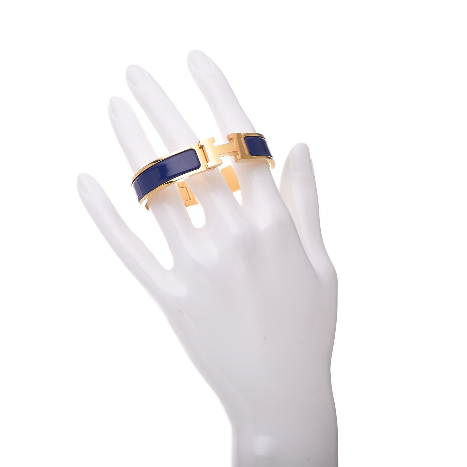 Hermes Narrow Enamel Clic Clac H Bracelet PM Bleu Royal 2 of 6