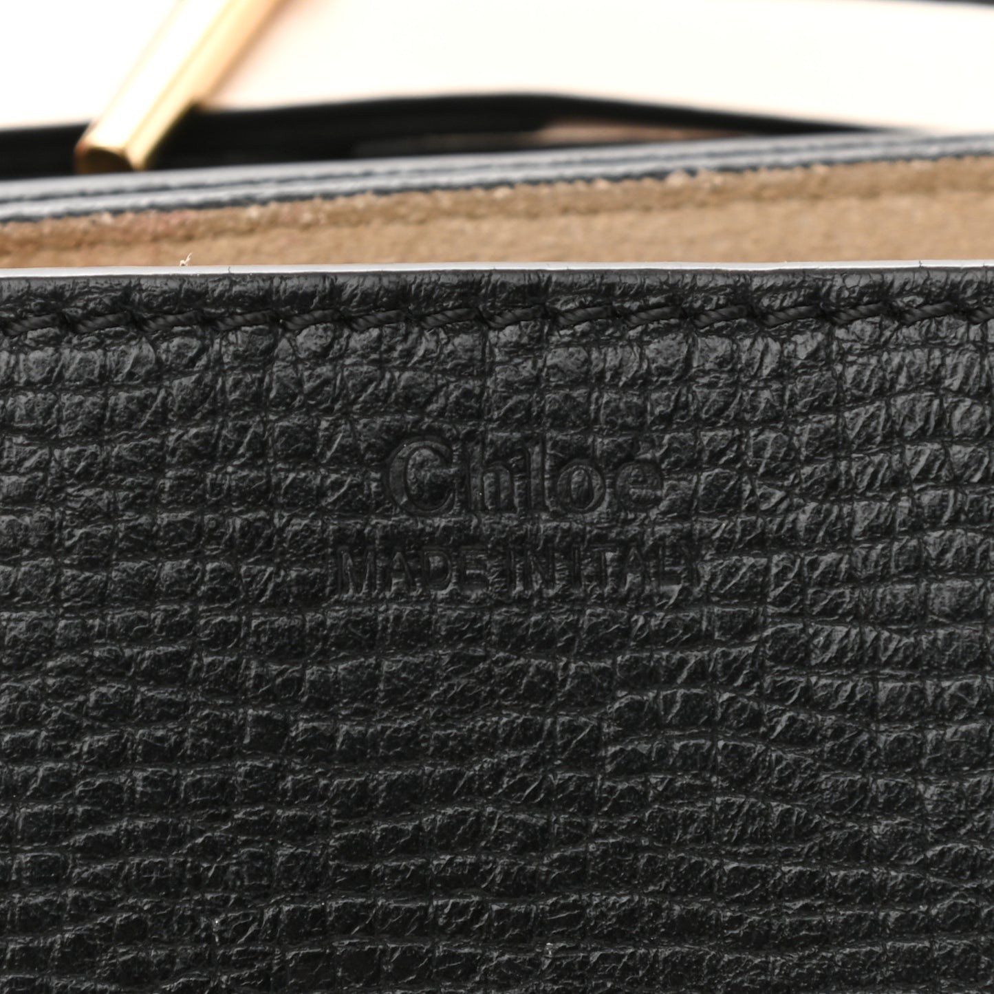 Textured Calfskin Lambskin Nano Drew Shoulder Bag Black