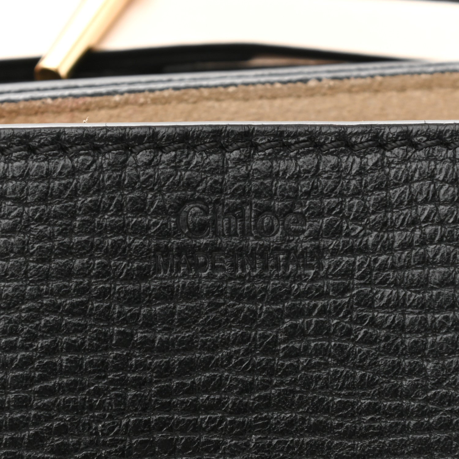 Chloe Textured Calfskin Lambskin Nano Drew Shoulder Bag Black 5 of 11