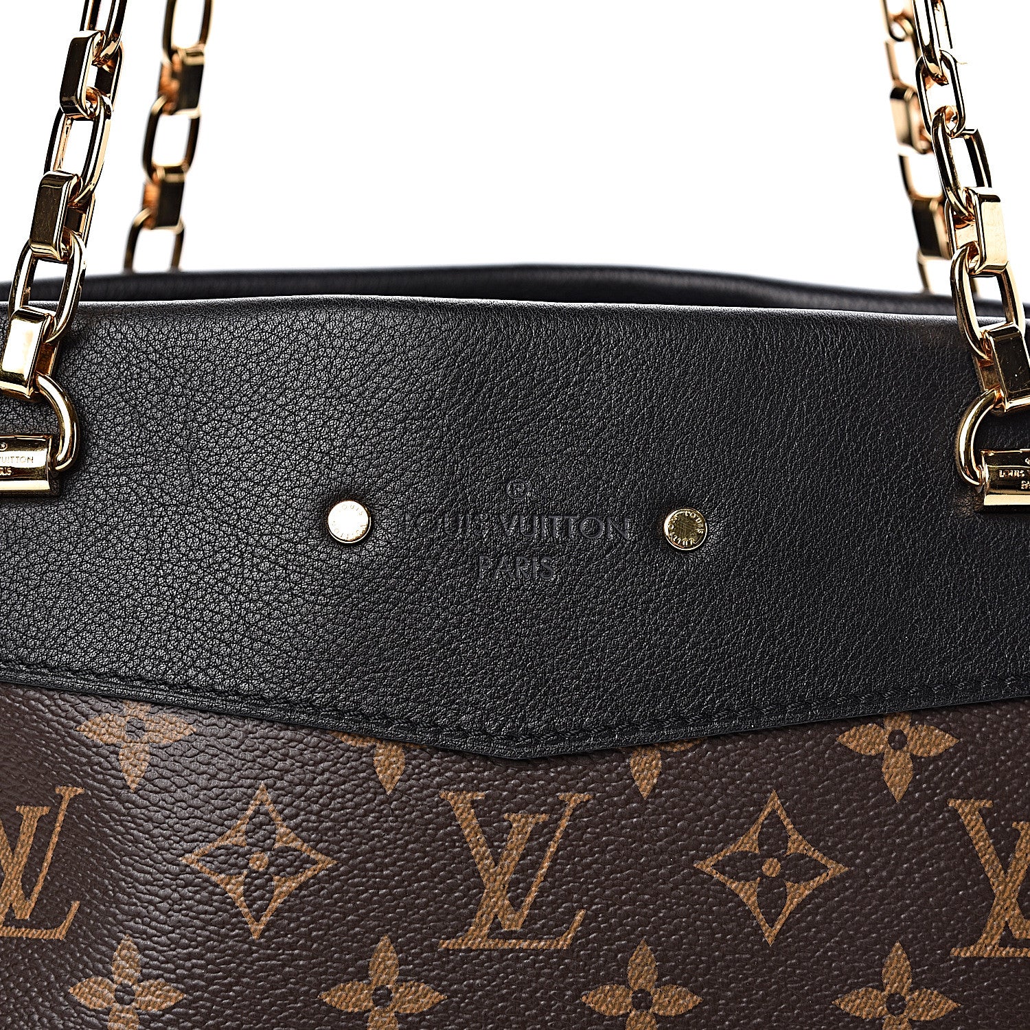 Louis Vuitton Monogram Pallas Shopper Black 7 of 9
