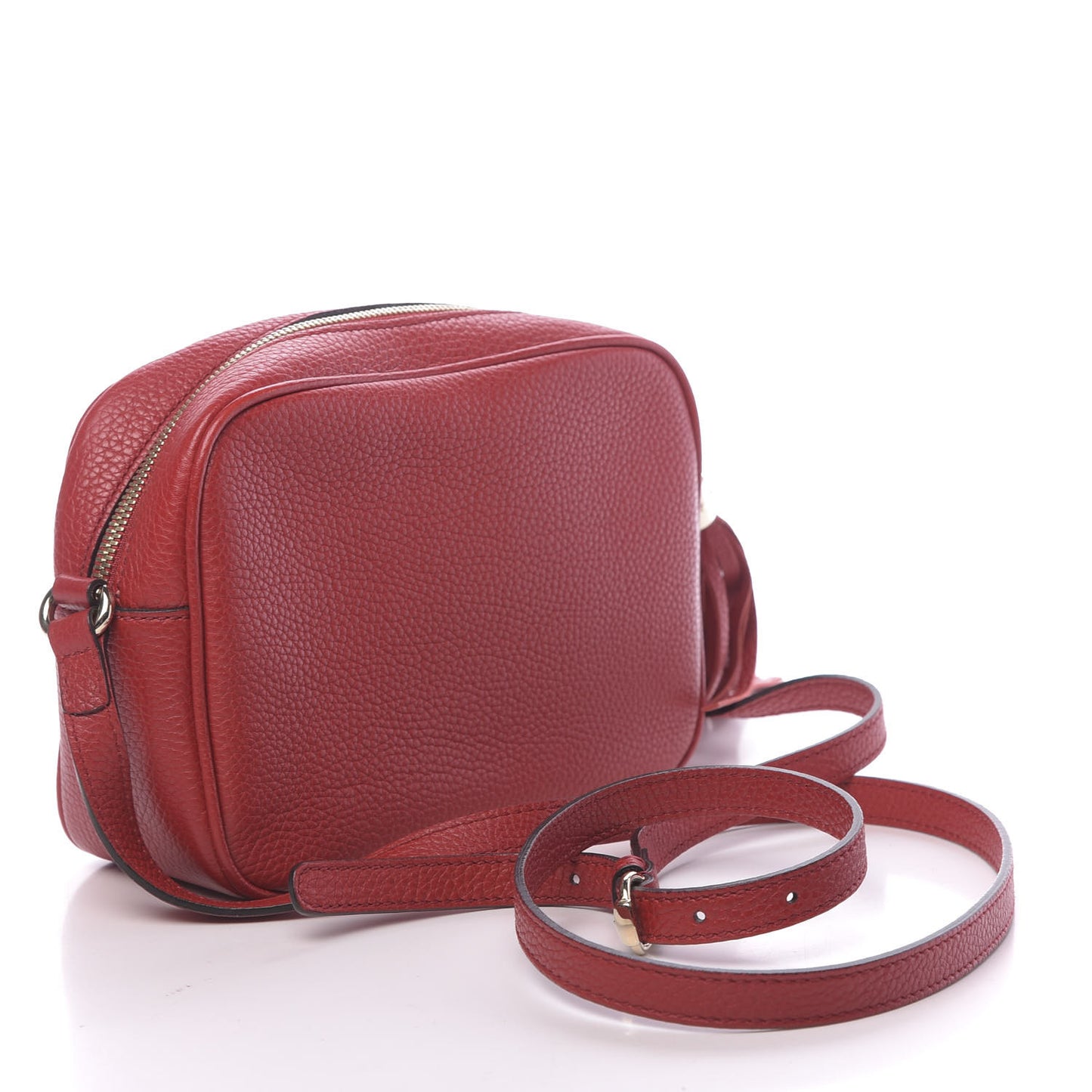Pebbled Calfskin Small Soho Disco Bag Tabasco Red