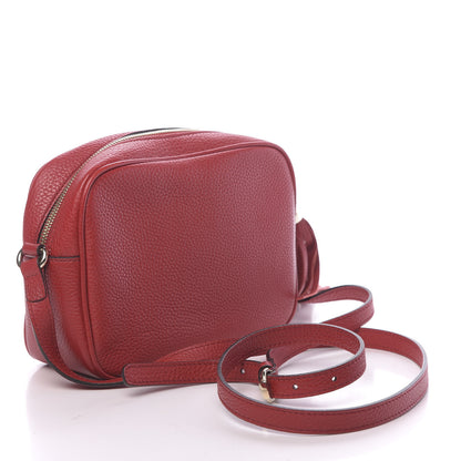 Gucci Pebbled Calfskin Small Soho Disco Bag Tabasco Red 3 of 11