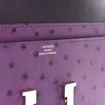 Hermes Ostrich Constance Long Wallet Violine 6 of 7