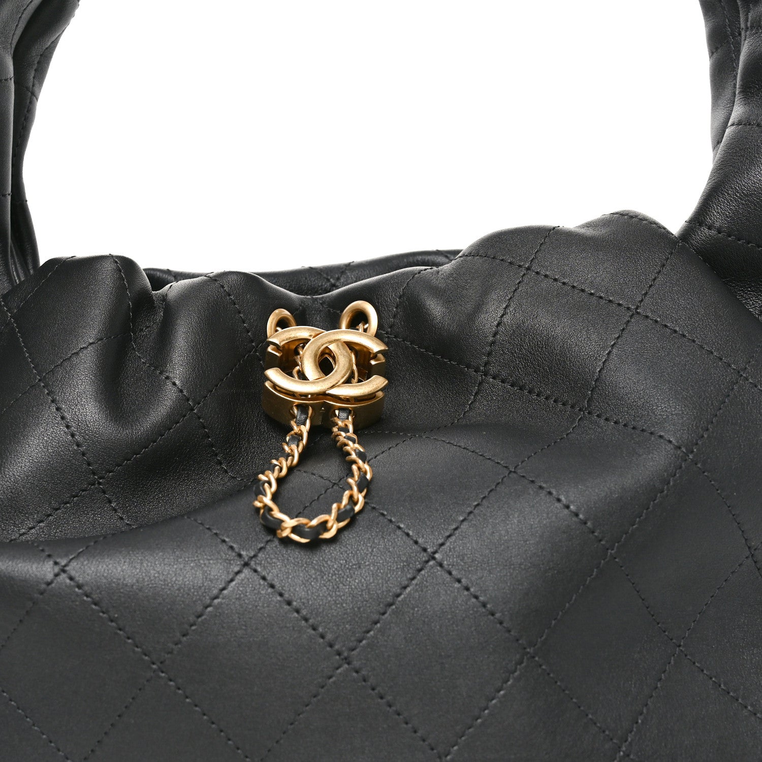 Chanel Calfskin Quilted Small Maxi Hobo Black 8 of 10