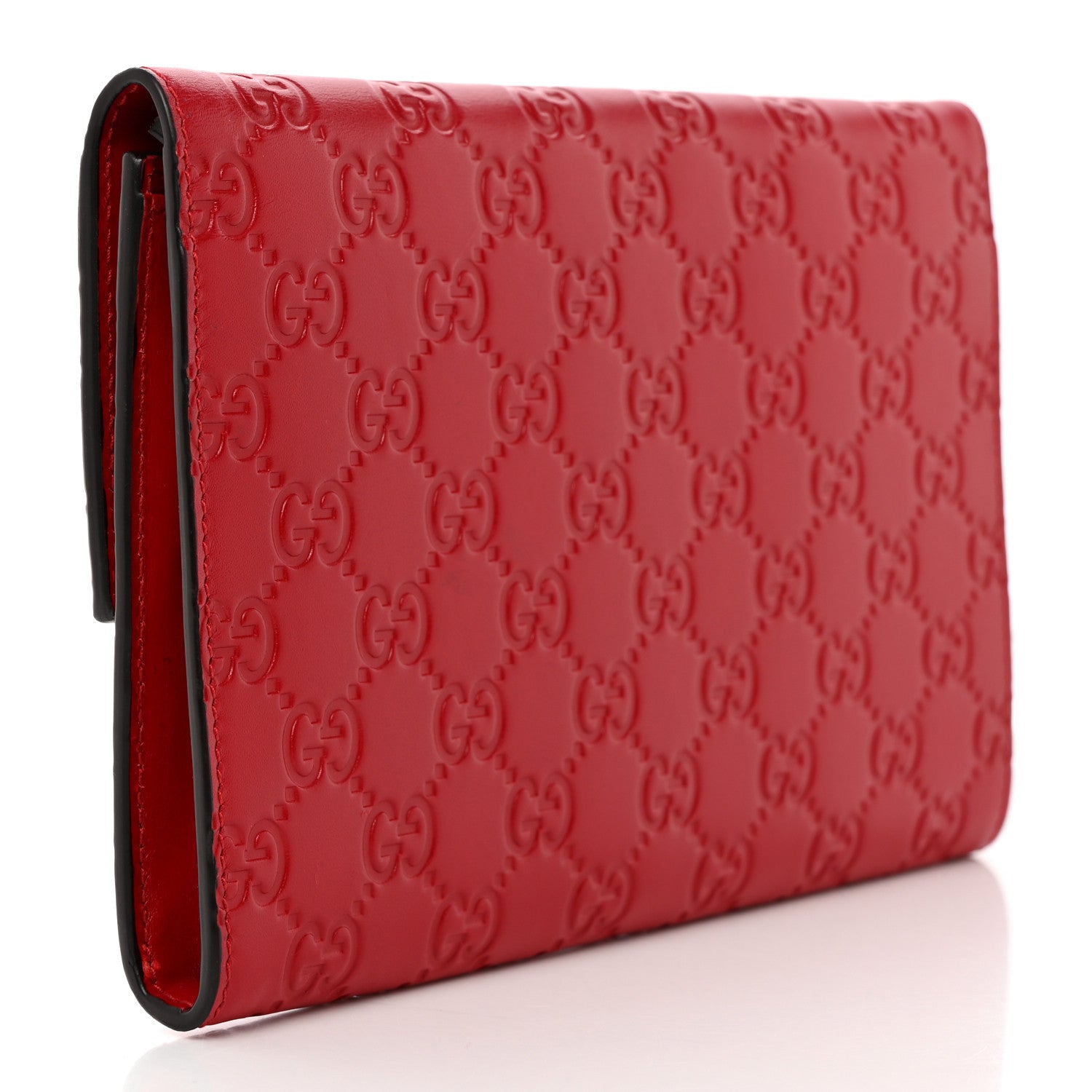 Gucci Guccissima Padlock Clutch Hibiscus Red 3 of 10