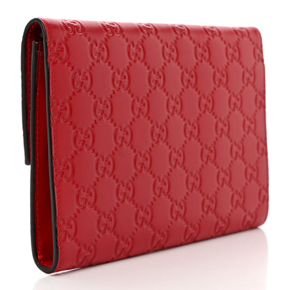 Gucci Guccissima Padlock Clutch Hibiscus Red 3 of 10