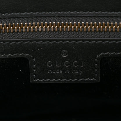 Gucci Velvet Matelasse Double G Studs Small Torchon GG Marmont Shoulder Bag Black 6 of 9