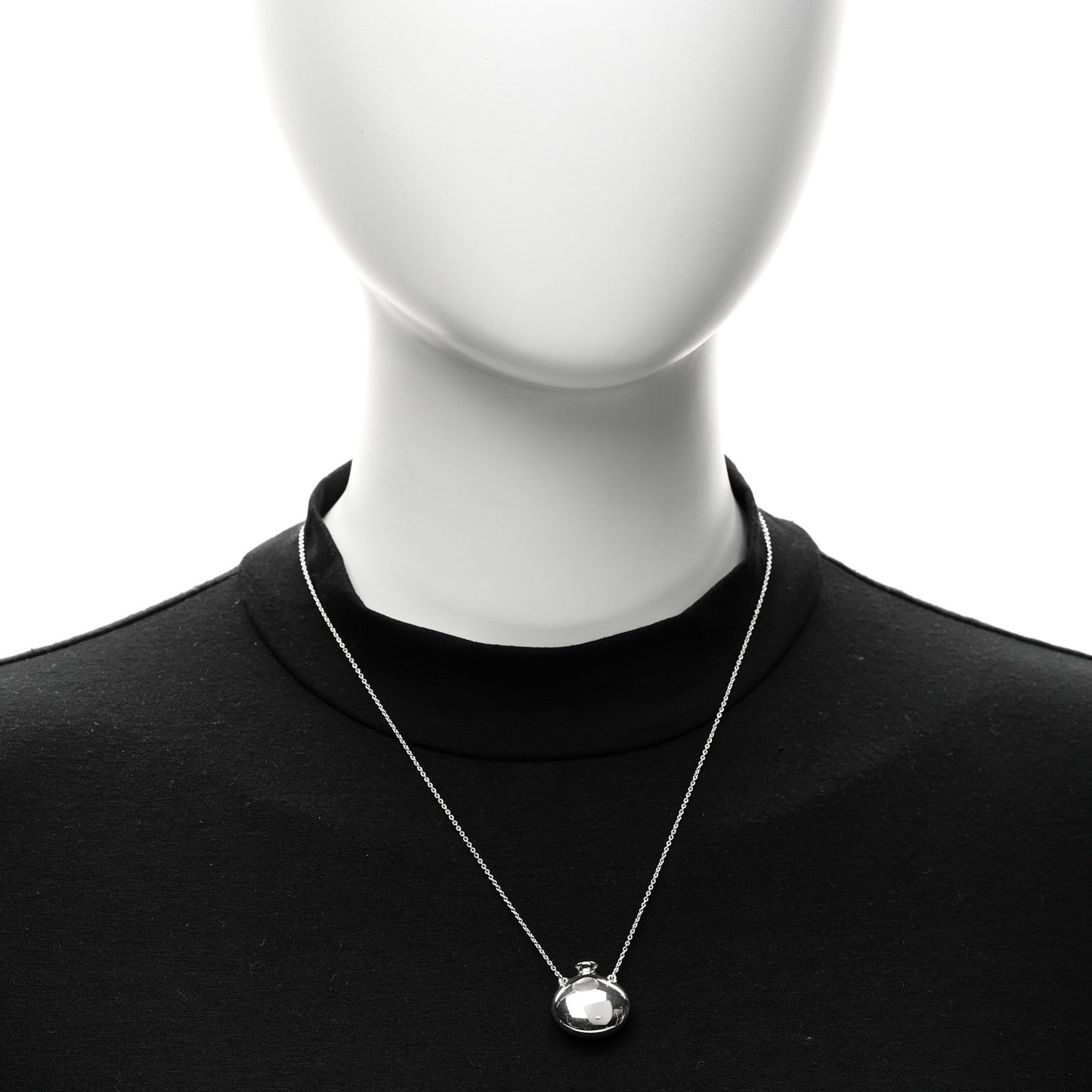 Sterling Silver Small Elsa Peretti Bottle Pendant Necklace