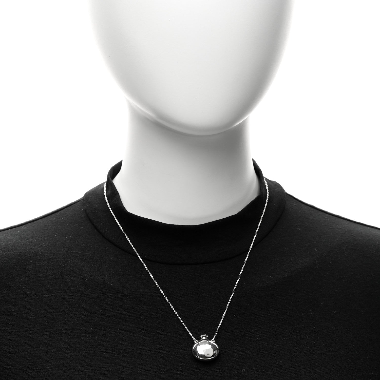 Tiffany Sterling Silver Small Elsa Peretti Bottle Pendant Necklace 2 of 6