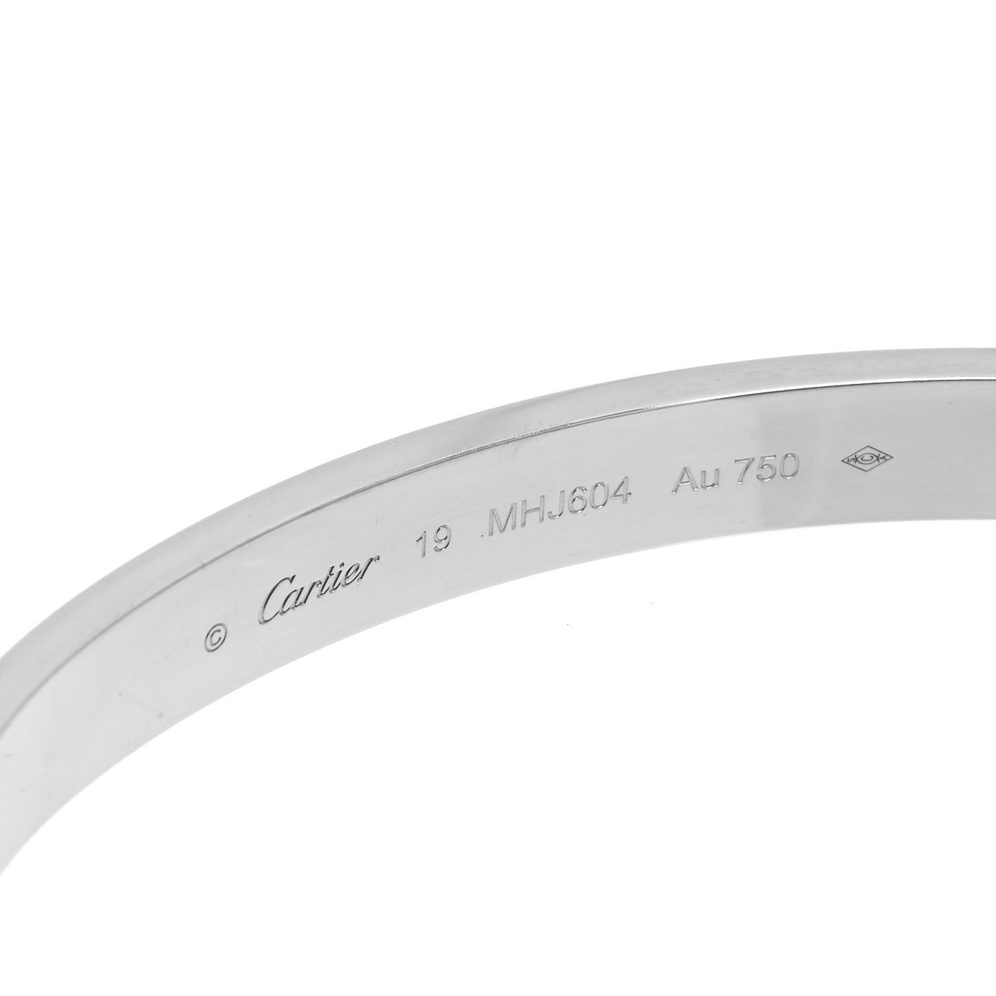 18K White Gold LOVE Bracelet 19