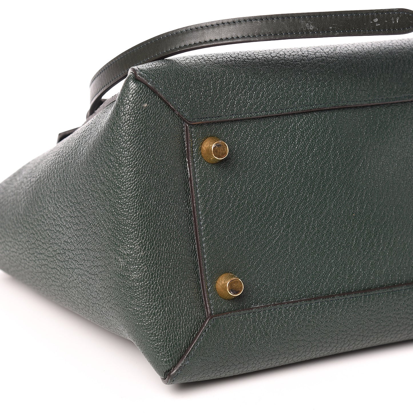 Goatskin Smooth Calfskin Mini Belt Bag Dark Green