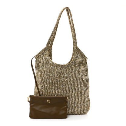 Miu Miu Sequin Mesh Ivy Bag Tundra 2 of 11