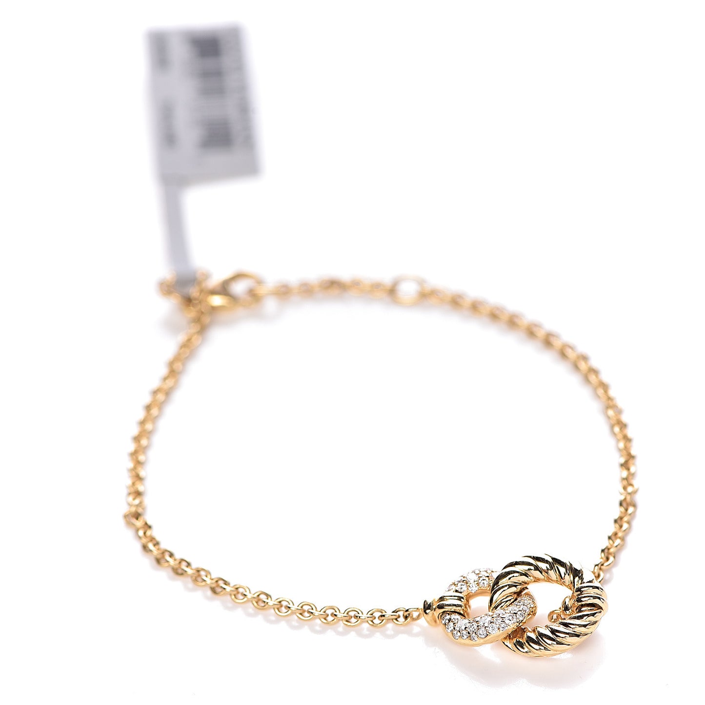 18K Yellow Gold Diamond Belmont Single Station Bracelet