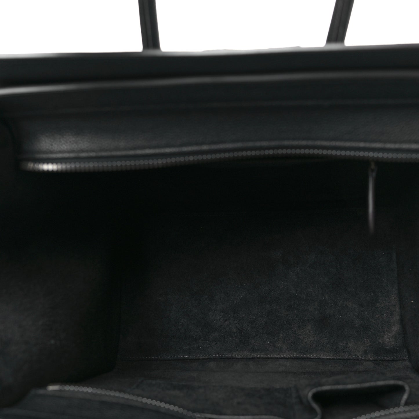 Drummed Calfskin Mini Luggage Black