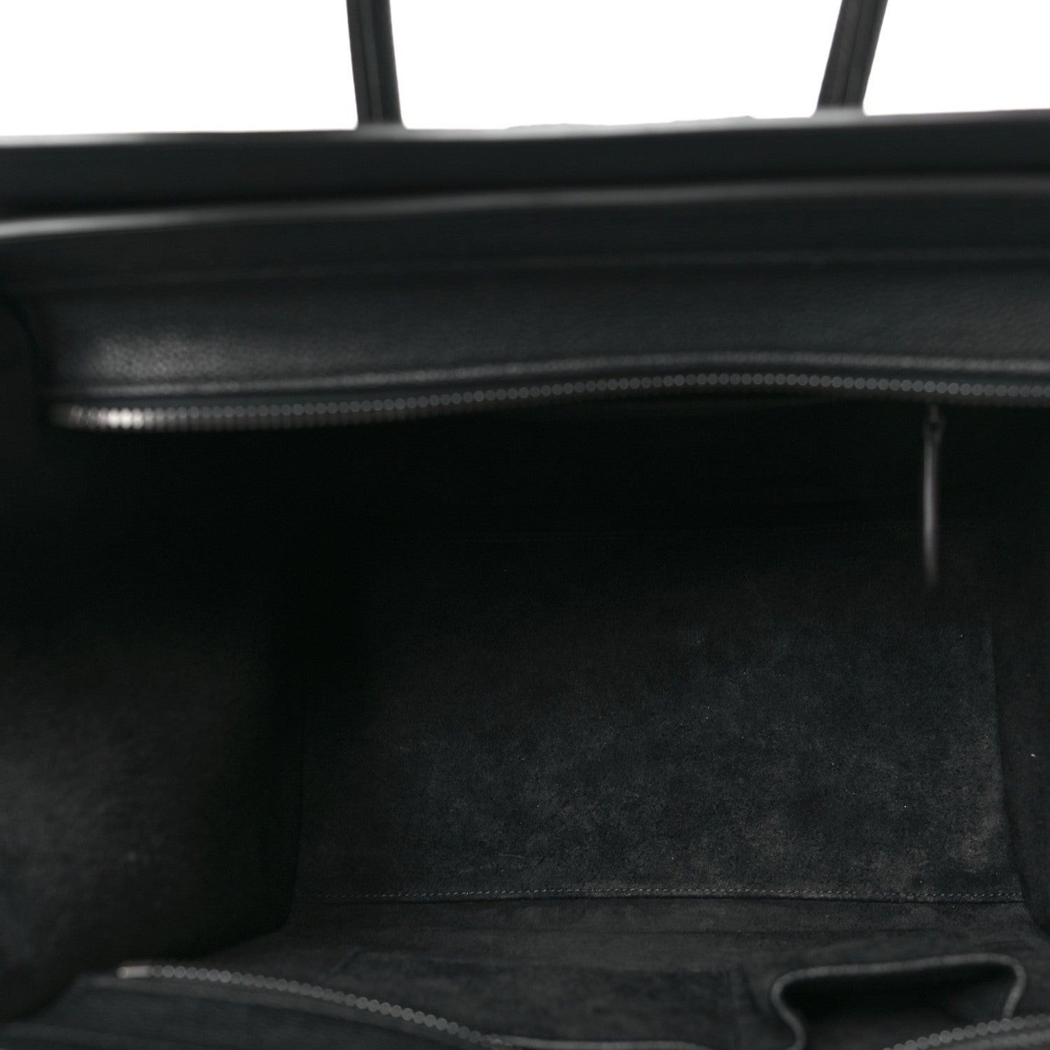 Celine Drummed Calfskin Mini Luggage Black 5 of 8