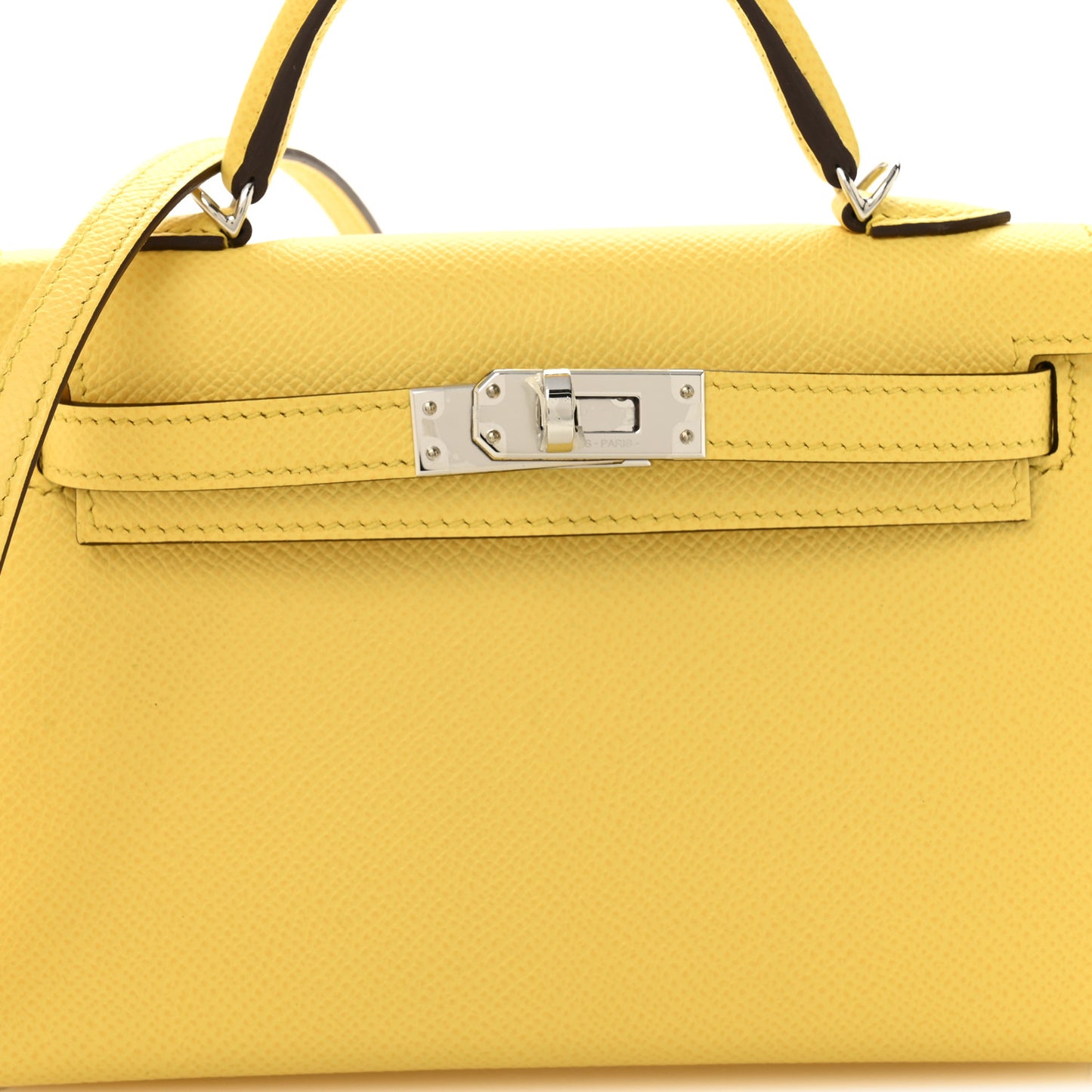 Epsom Mini Kelly Sellier 20 Jaune Mango