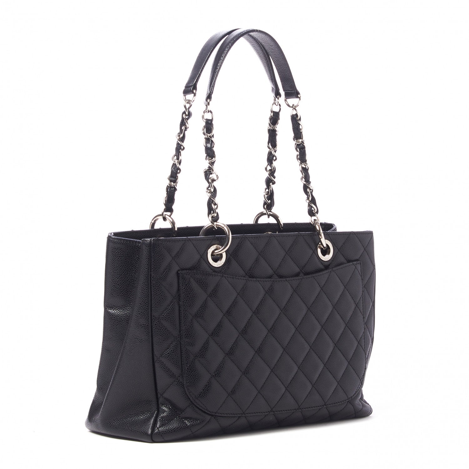 Chanel Caviar Quilted Grand Shopping Tote GST Black 3 of 9