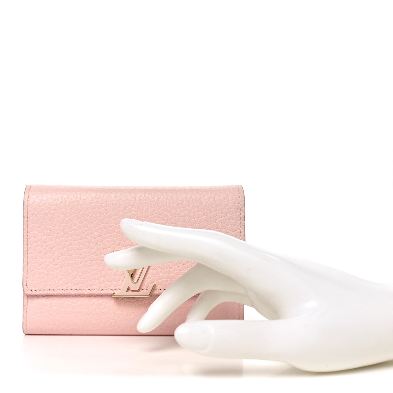 Louis Vuitton Taurillon Capucines Compact Wallet Magnolia 2 of 6