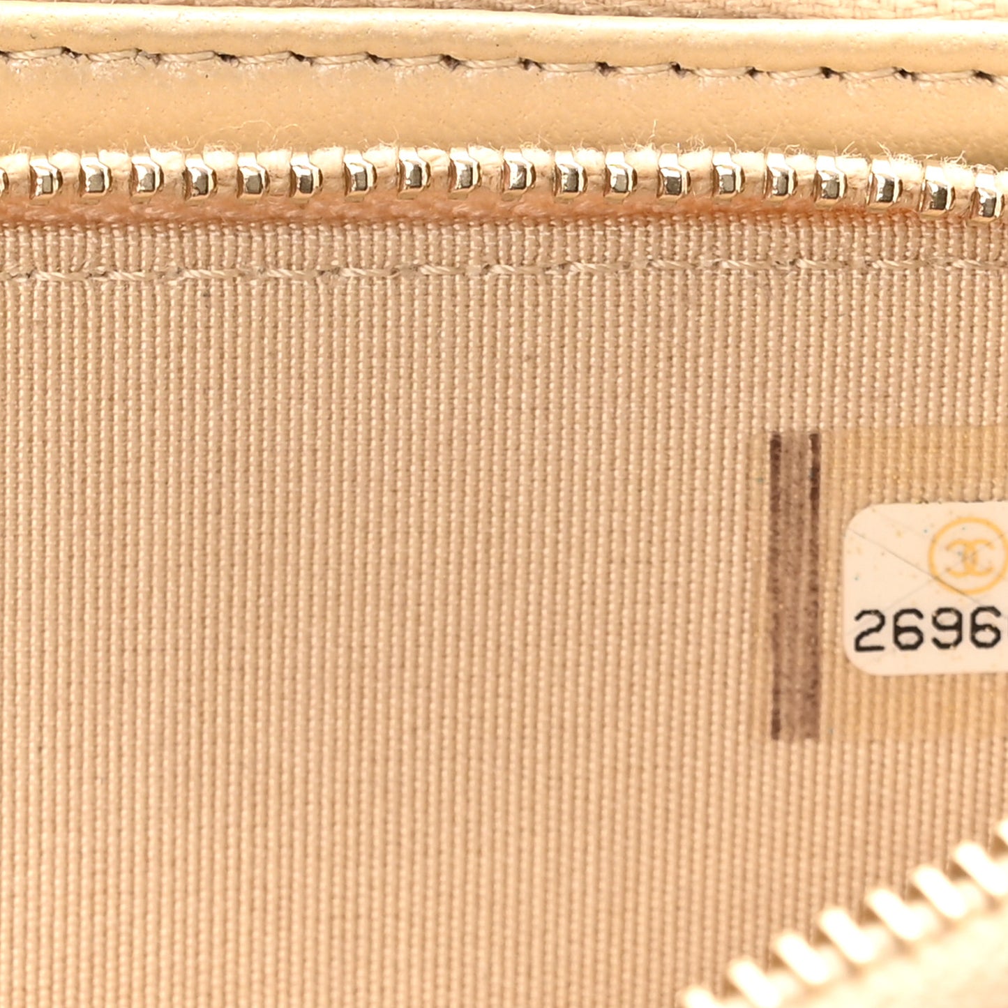 Iridescent Lambskin Quilted Pearl Clutch With Chain Beige