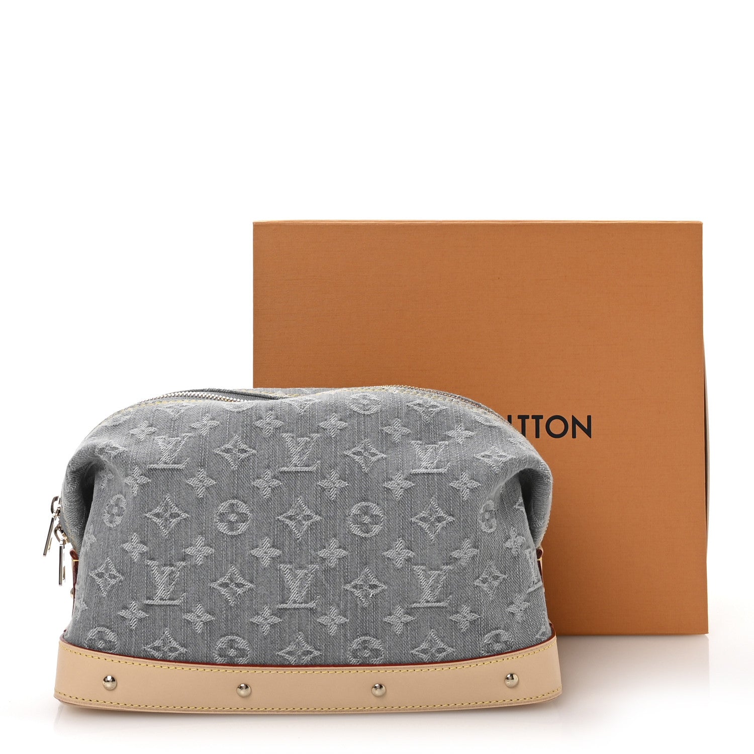 Louis Vuitton Monogram Denim Cosmetic Pouch GM Cloudy Cloudy Grey 7 of 7