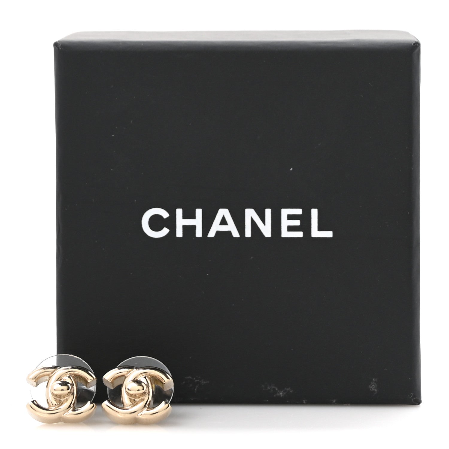Chanel Metal CC Turnlock Earrings Gold 5 of 5