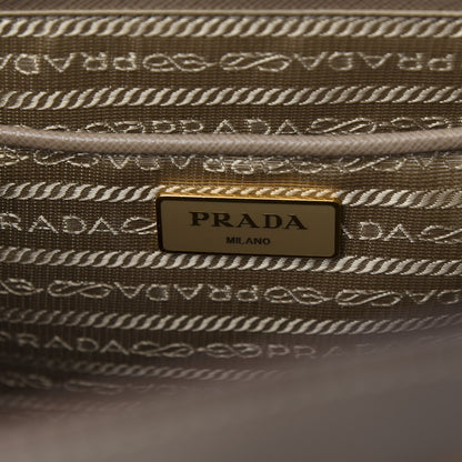 Prada Saffiano Lux Medium Bi-Color Tote Visone Talco 3 of 11