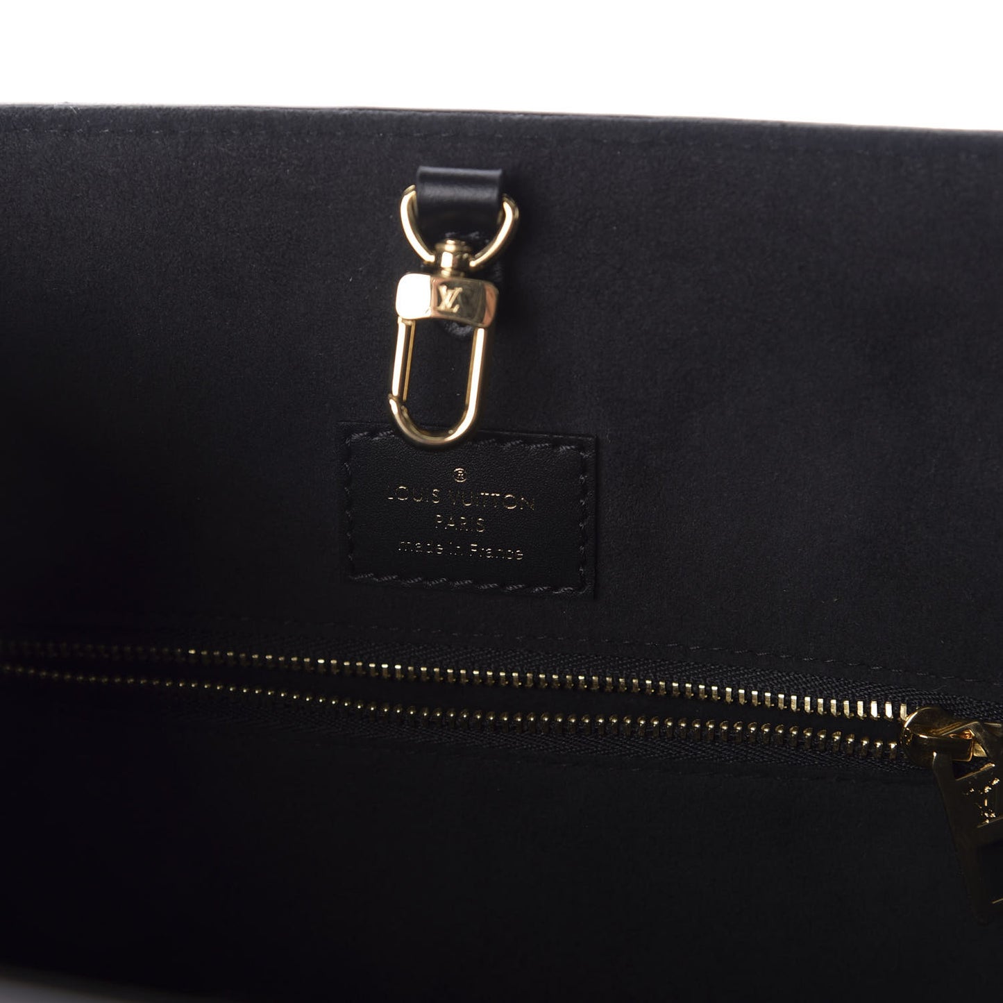 Calfskin Monogram Fold Tote MM Black Wine Cream