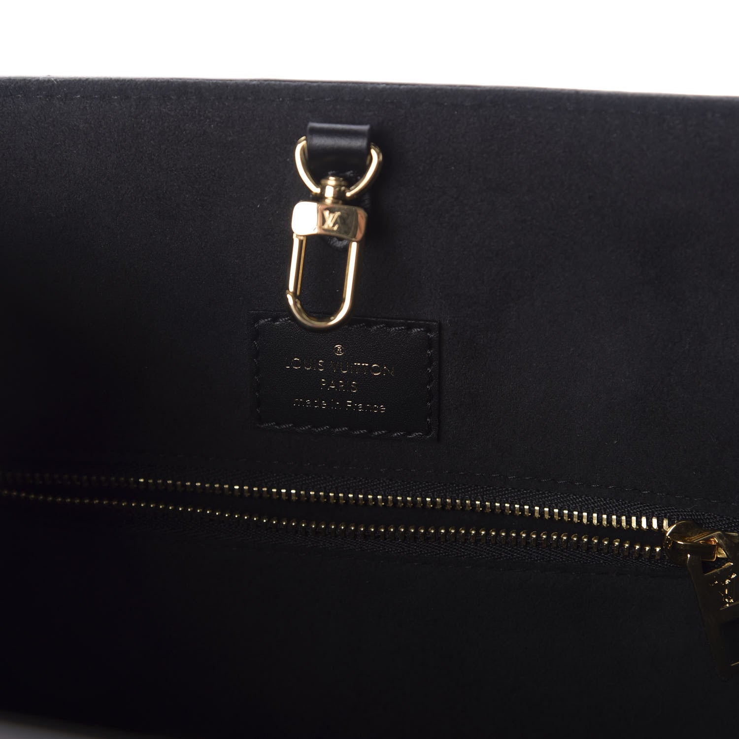 Louis Vuitton Calfskin Monogram Fold Tote MM Black Wine Cream 7 of 10
