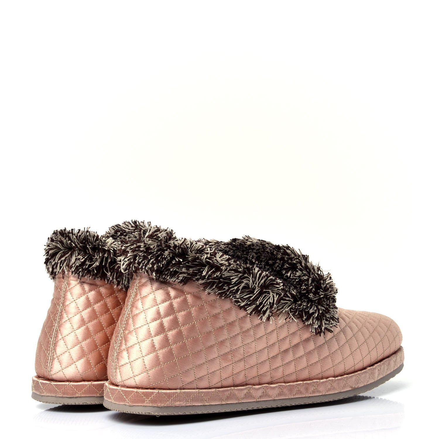 Gucci Satin Quilted Womens Fria Horsebit Loafers 37 Apricot Beige 3 of 11