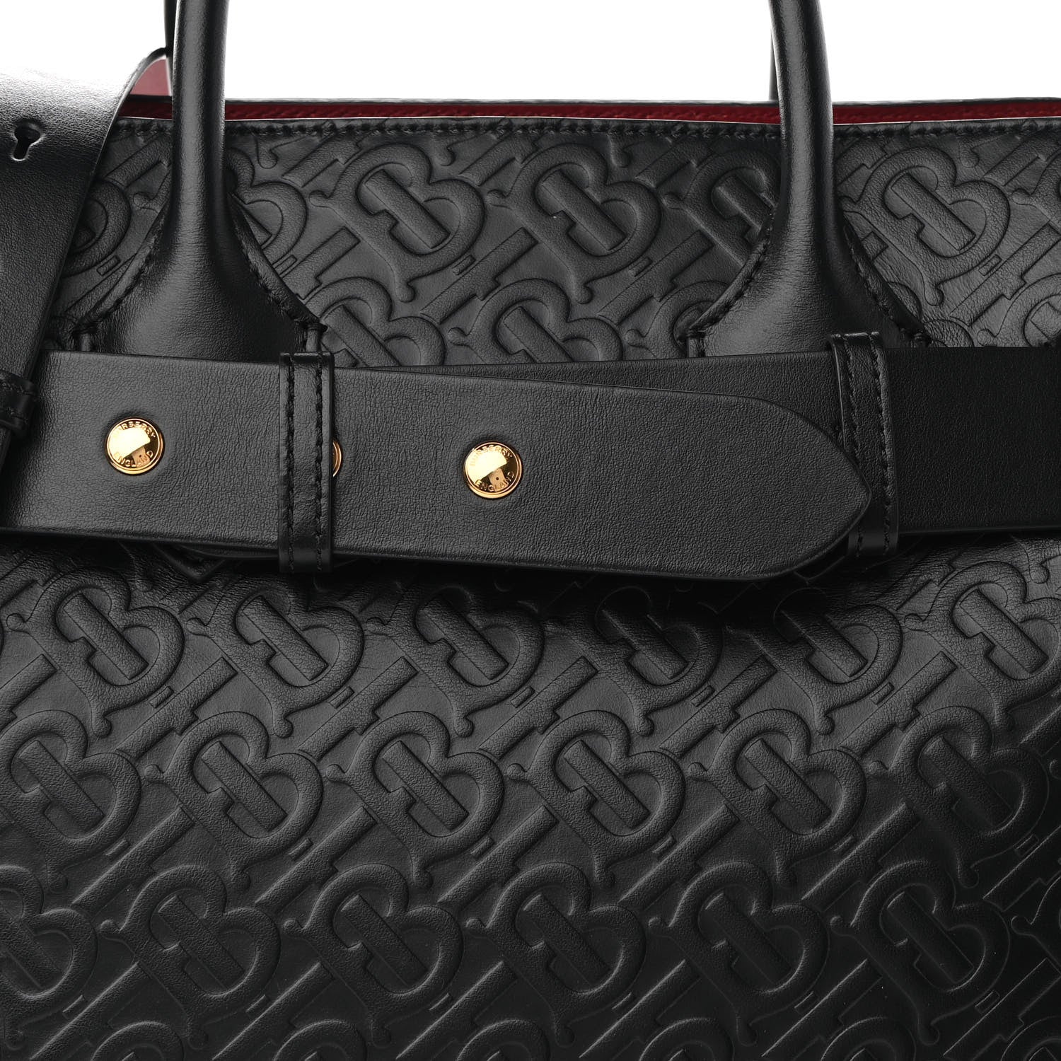 Burberry Calfskin Embossed Monogram Small Belt Bag Black 8 of 10