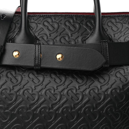 Burberry Calfskin Embossed Monogram Small Belt Bag Black 8 of 10