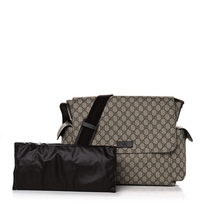 Gucci GG Plus Monogram Messenger Diaper Bag Dark Brown 1 of 12