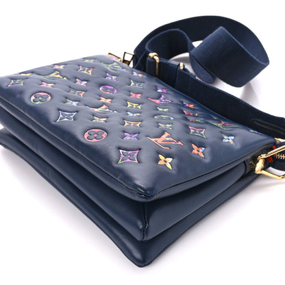 Louis Vuitton Lambskin Embossed Monogram LV Garden Coussin PM Navy 11 of 13