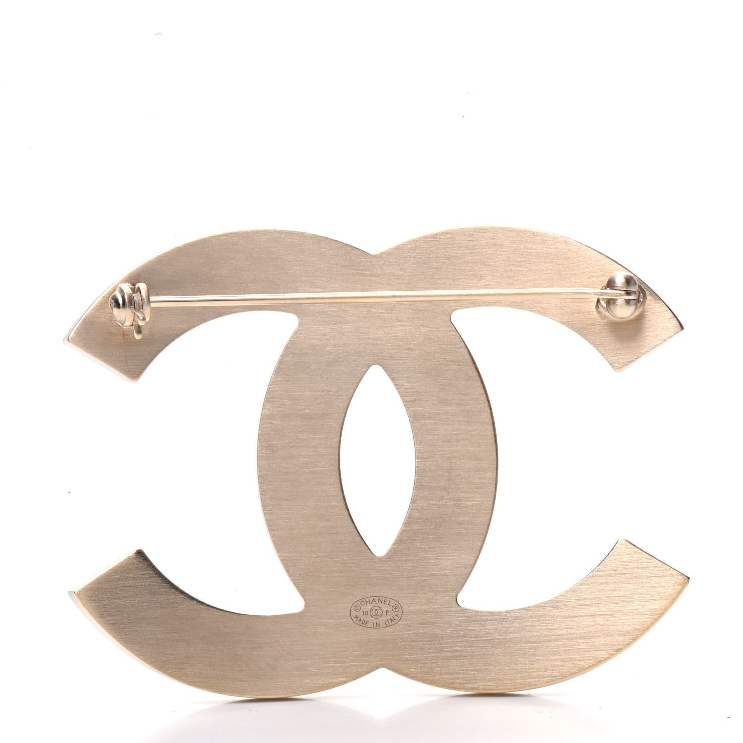 Chanel Baguette Crystal CC Brooch Gold 3 of 5