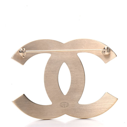Chanel Baguette Crystal CC Brooch Gold 3 of 5