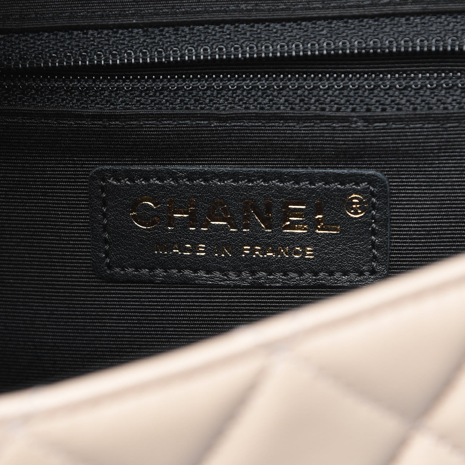 Chanel Lambskin Quilted Medium Elegant CC Flap Beige Black 6 of 12