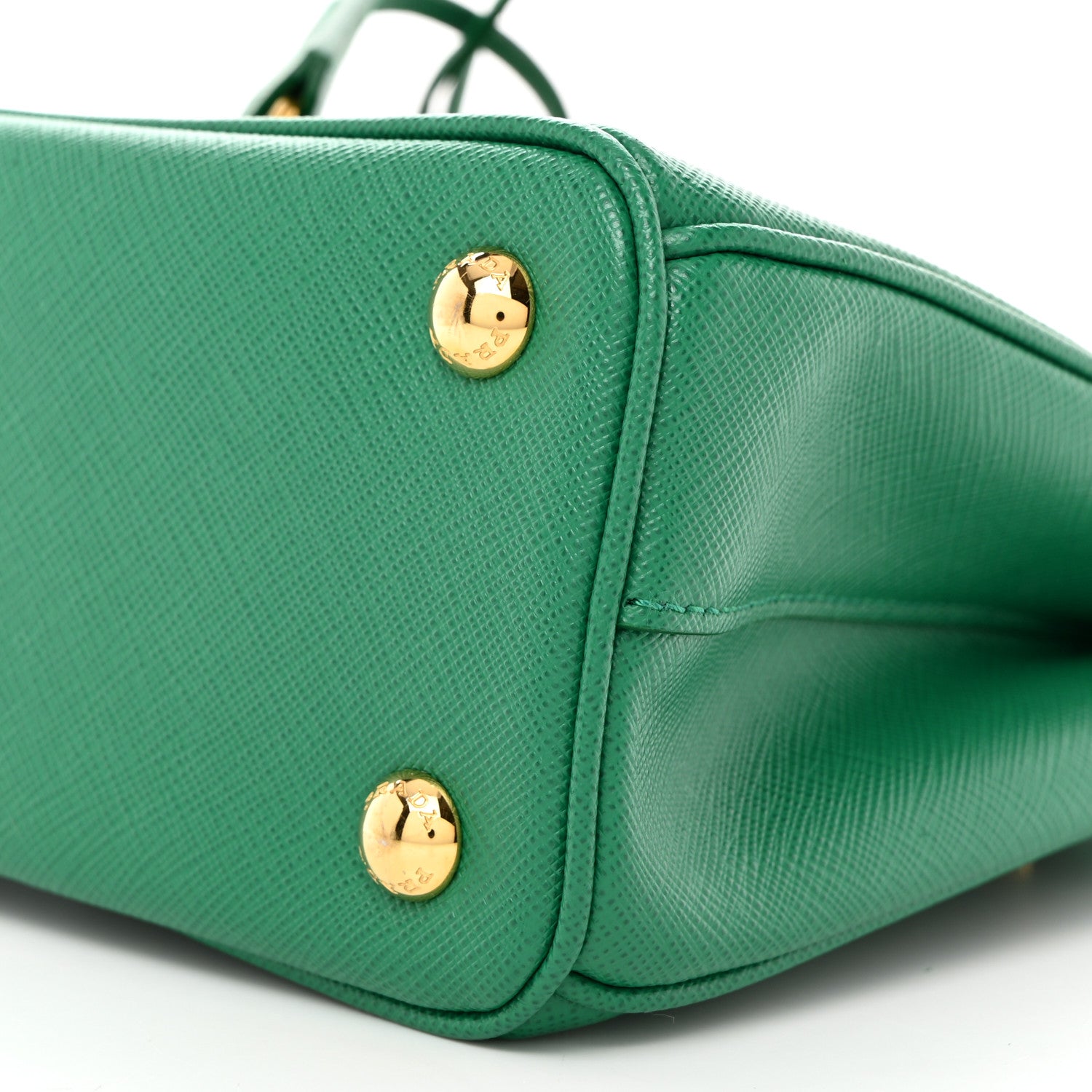 Prada Saffiano Lux Mini Galleria Double Zip Tote Biliardo 11 of 12