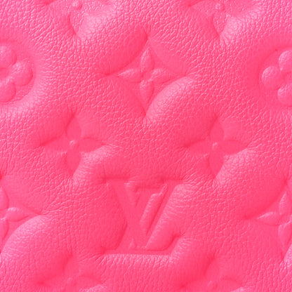 Louis Vuitton Calfskin Embossed Monogram Coussin BB Rose Fluo 9 of 12
