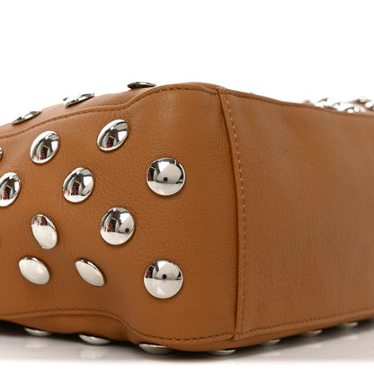 Khaite Pebbled Sport Calfskin Studded Elena Nougat 8 of 9