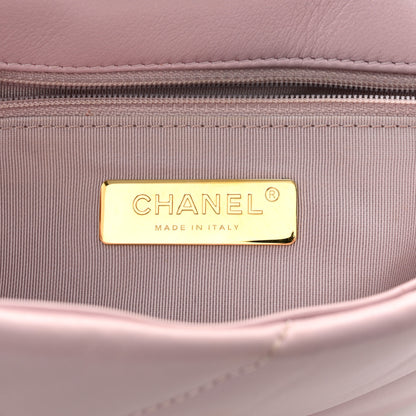 Chanel Lambskin Quilted Medium Chanel 19 Flap Light Pink 6 of 11