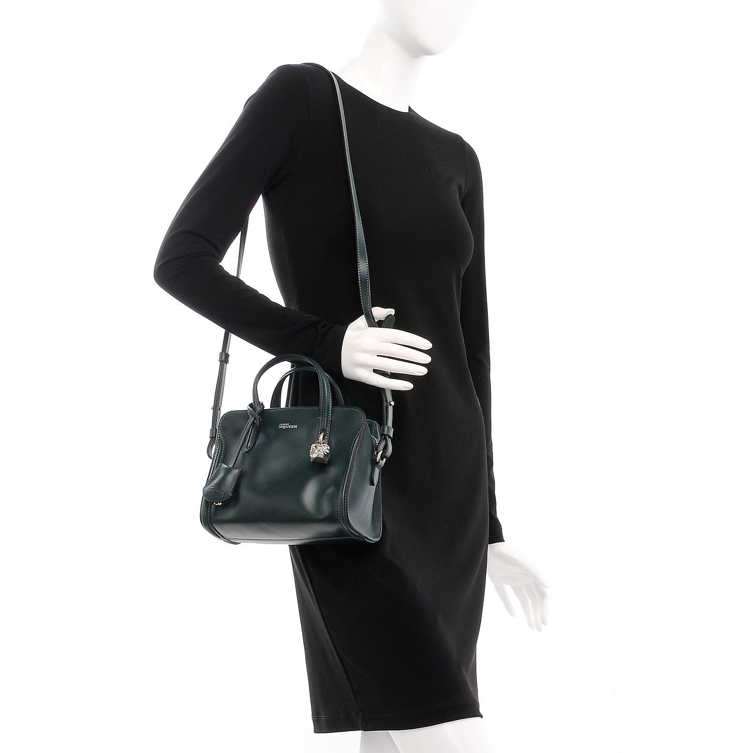 Alexander McQueen Calfskin Mini Padlock Dark Green Bottle 2 of 8